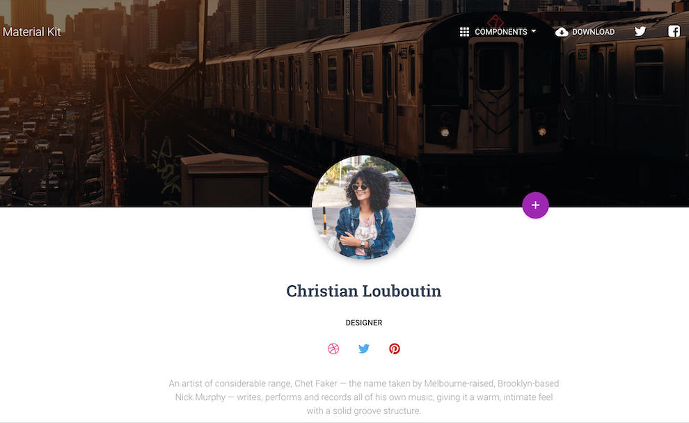 Profile Page Template