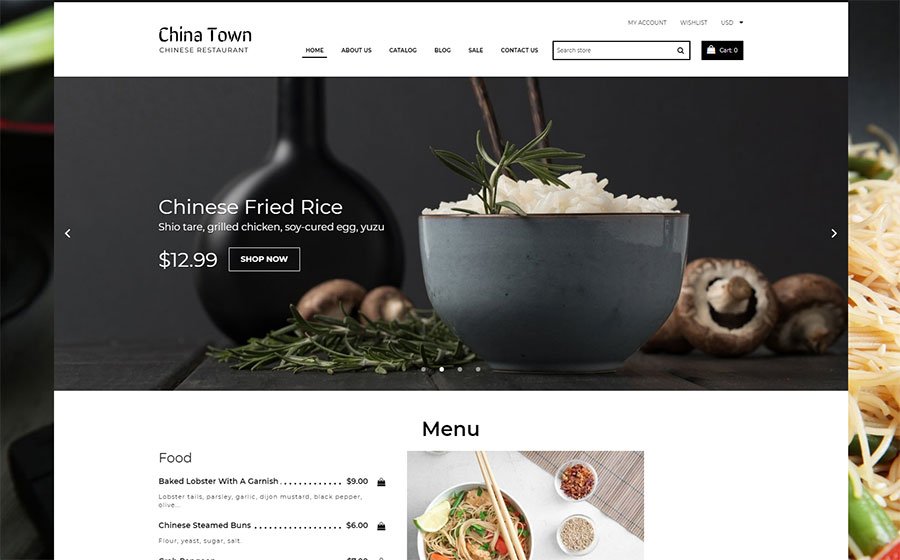 China Town - Sushi Restaraunt Shopify Theme