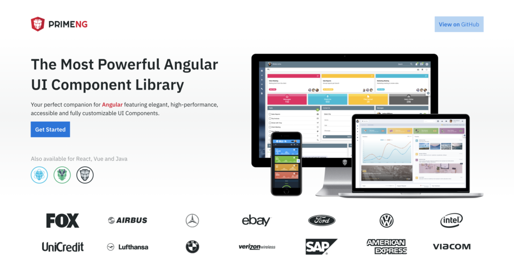 primeng angular components